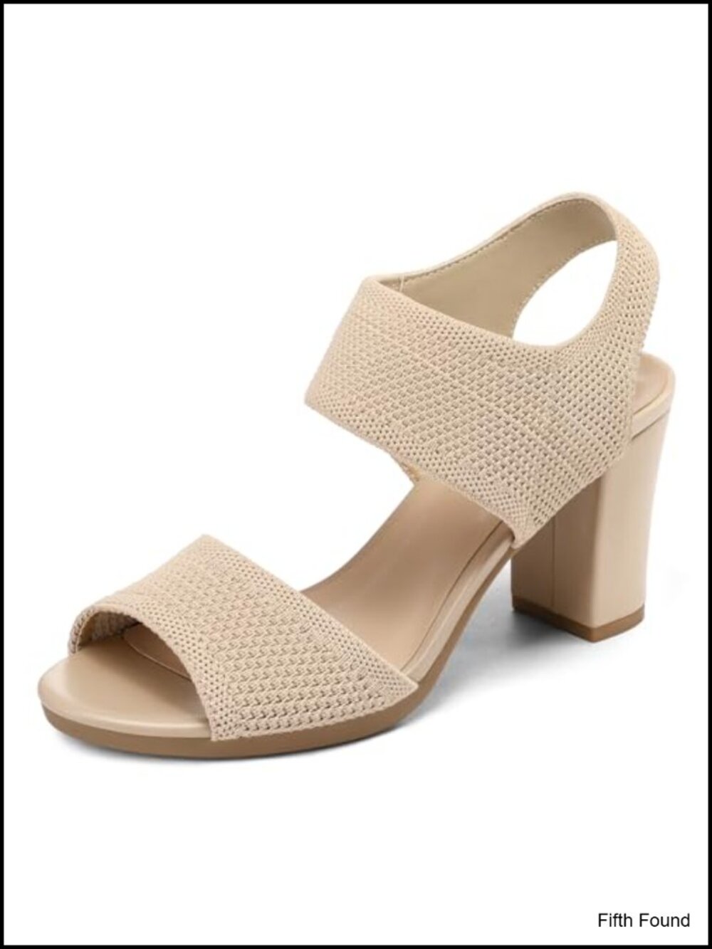 Women's Chunky Block High Heels Slingback Open Toe Heeled Sandals